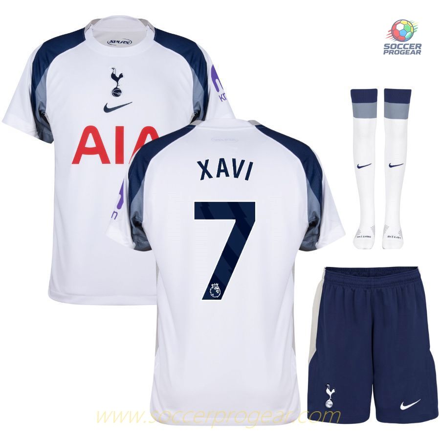 Tottenham Home Football Shirt Youth Team Jersey 2025/26 Collection Xavi