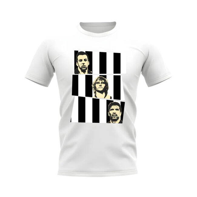 Del Piero Nedved Buffon Juventus Trio T-Shirt (White)