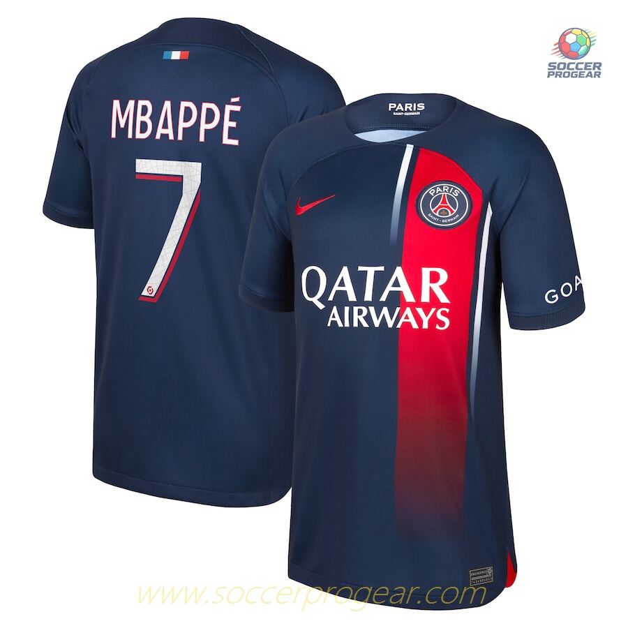 PSG Home Kids Edition Team Jersey 2023 2024 Mbappe
