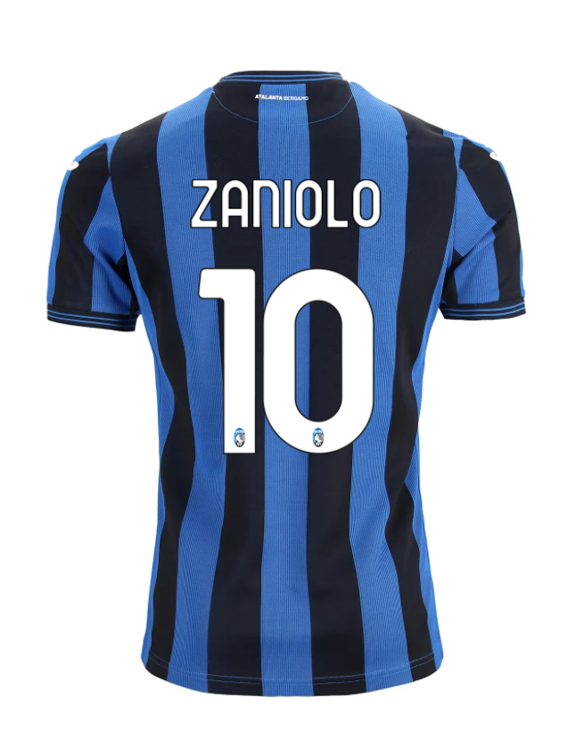 Atalanta's 24-25 Home Jersey with ZANIOLO 10 Printing