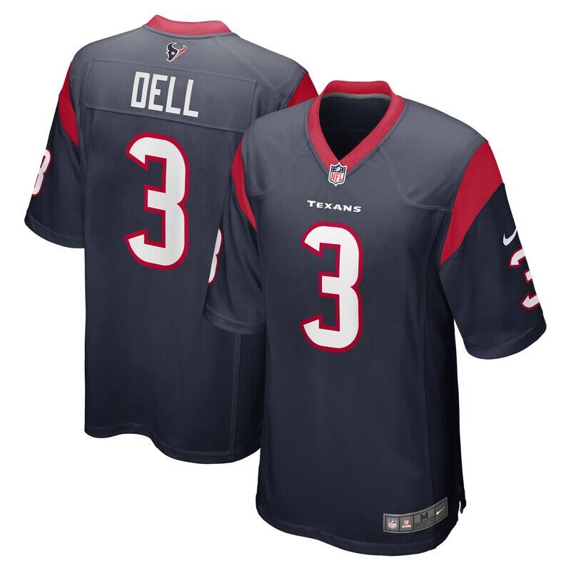 None Tank Dell Record-Breaker HOU Texans Durable Jersey Football Appar