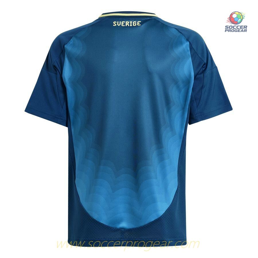 Sweden Euro 2025 Season Away Football Team Jersey for Kids
