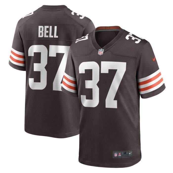 Men's Cleveland Browns D'Anthony Bell Nike Brown Game Pl...