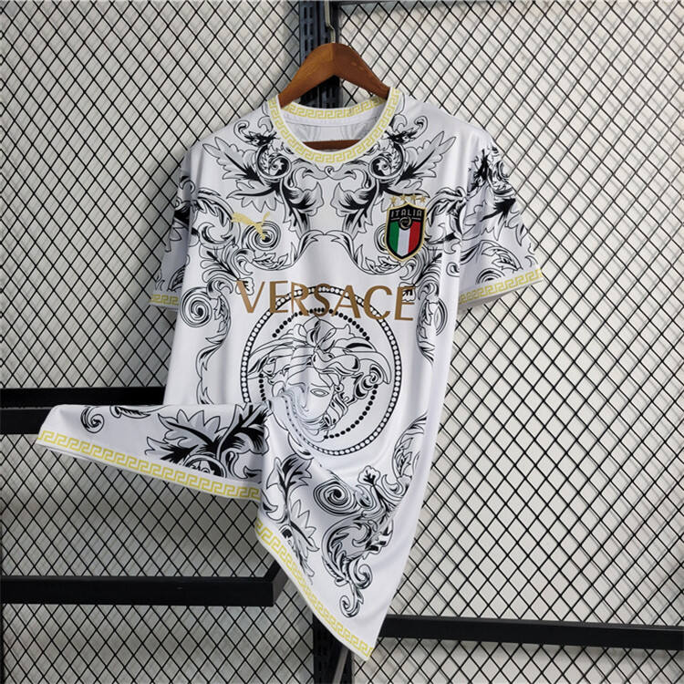 Official Italy X Versace White Shirt - Official Replica 17023