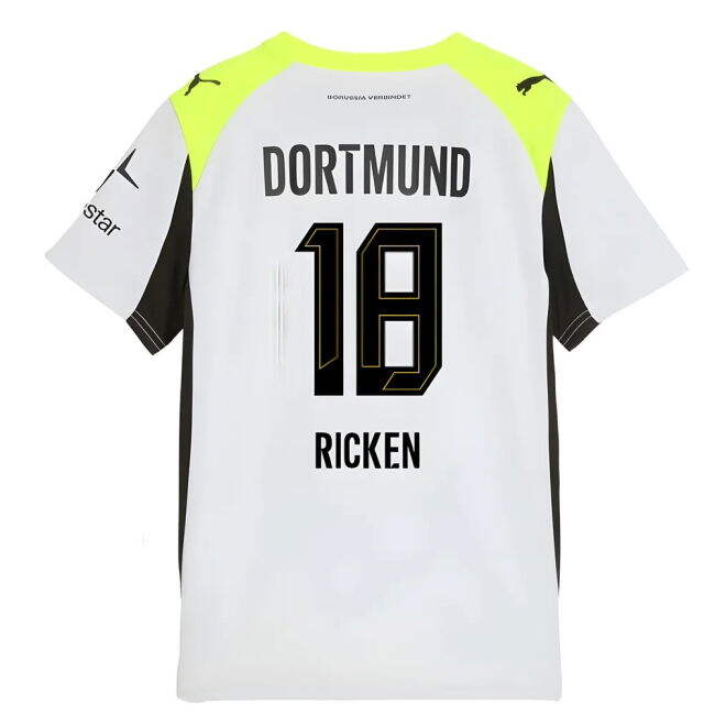 2025-2026 BVB Away Elegant Shirt - Kids (Ricken 18) Reinforced Seams
