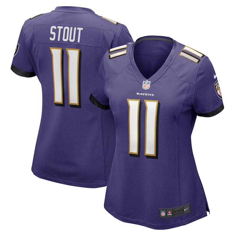 None Jordan Stout Baltimore Ravens Great Value Authentic Jersey