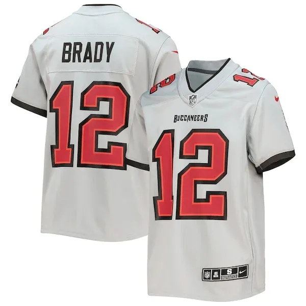 None Tom Brady Game Jersey - Gray | NFL Player Jersey | NFL Football