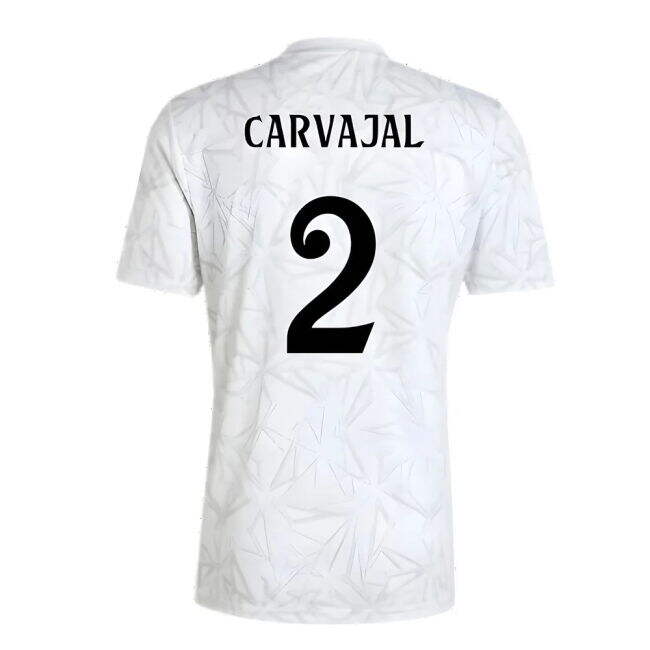 2024-2025 Real Madrid Pre-Match Shirt (White) (Carvajal 2) - Stadiu...