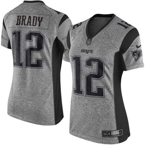 NFL Patriots Brady #12 Gray None Limited Jersey replica