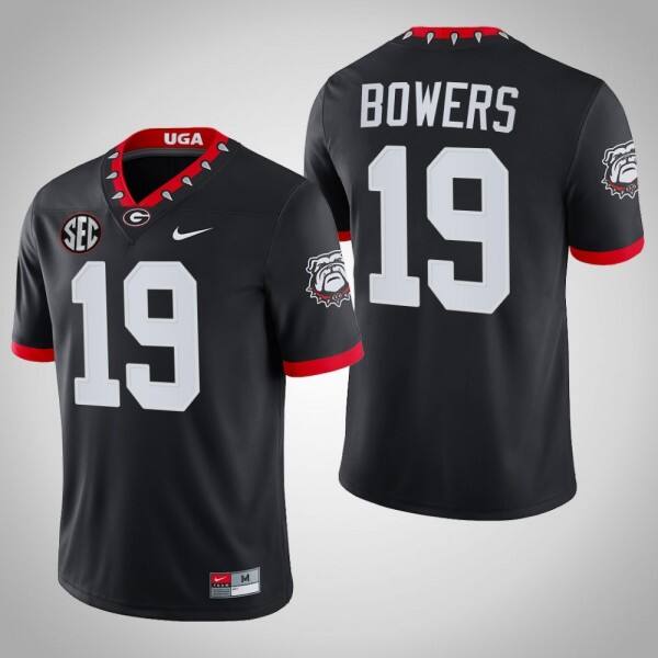Georgia Bulldogs Men Brock Bowers #19 Nike Black Elite Series Jersey