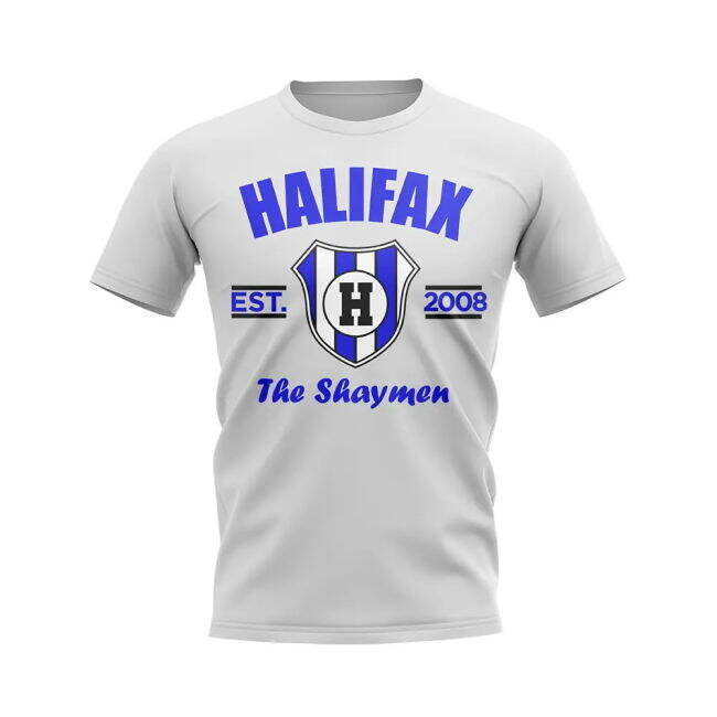 Vintage Halifax Established Football T-Shirt (White) for Match Day