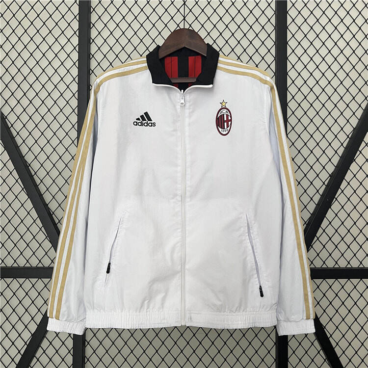 AC Milan 2425 Reversible Trench Jacket WhiteRed - Official Replica