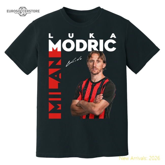 High-quality Luka Modric Ac Milan New Signing Supporter Tee (black)