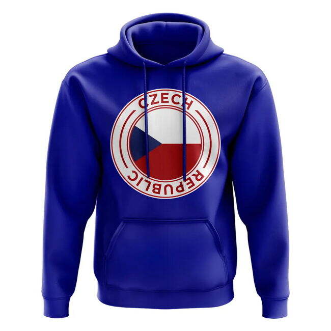 Czech Republic Football Badge Hoodie (Royal)