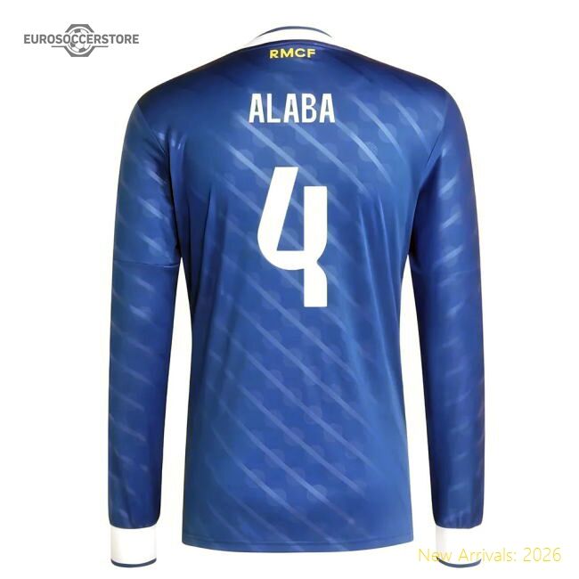 Exceptional 2025-2026 Real Madrid Long Sleeve Change Jersey (alaba 4)
