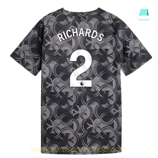 2025-2026 Man City Warm Up Jersey (Black) - Kids (Richards 2)
