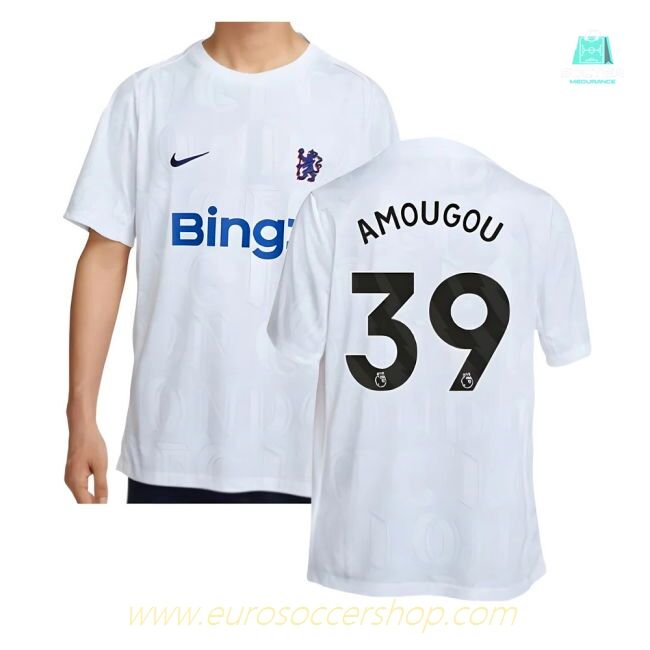 2025-2026 Chelsea Academy Pro Pre-Match Football Top (White) (Amougou 39)