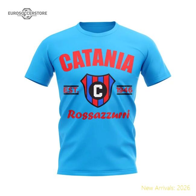 Catania Established Football Casual Tee (sky Blue) - Unbeatable Value
