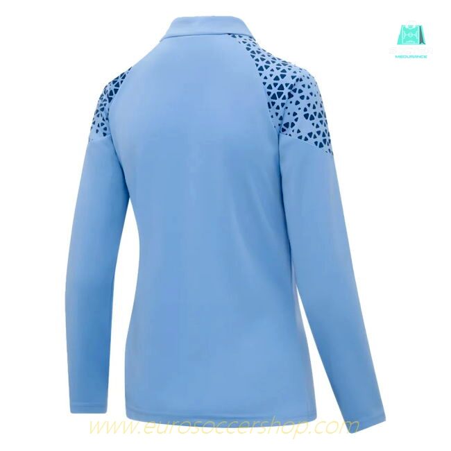 2023-2024 Man City Training Half Zip Top (Light Blue) - Ladies