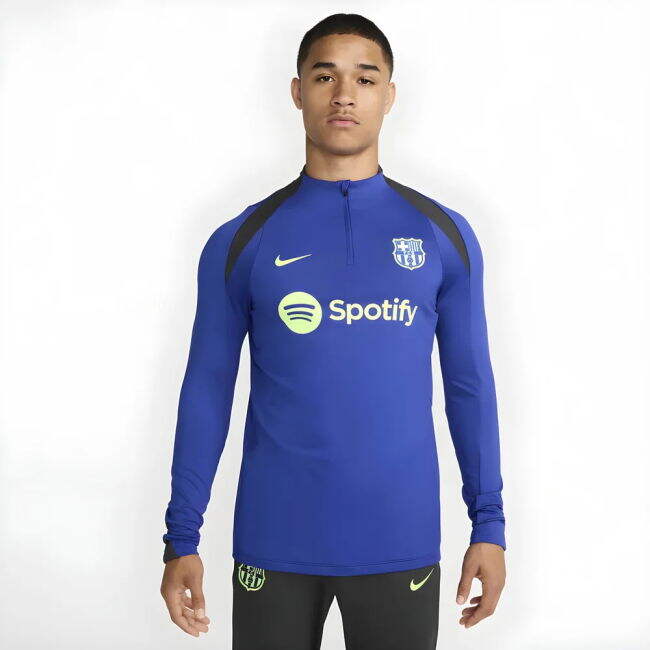 2024-2025 Barcelona Third Comfortable Football Shirt (Blue/Lime)