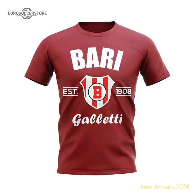 Outstanding Bari Established Football Fan T-shirt (red) - Great Value