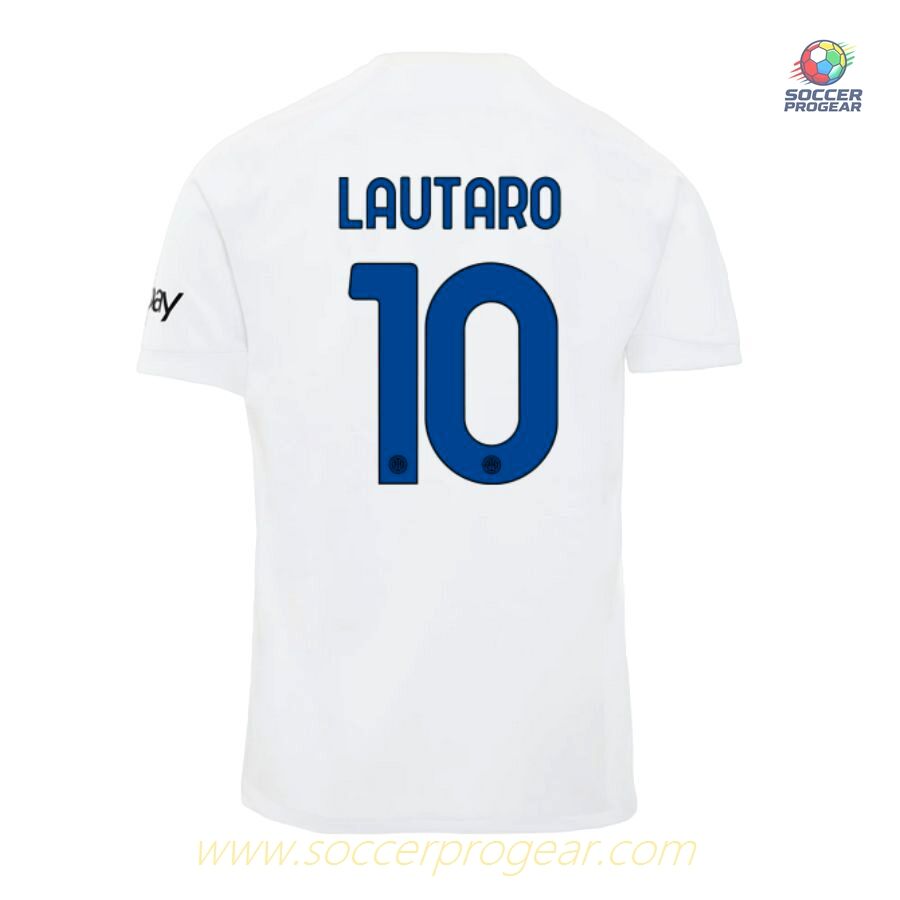 Inter Milan 2023 2024 Away Lautaro Football Shirt