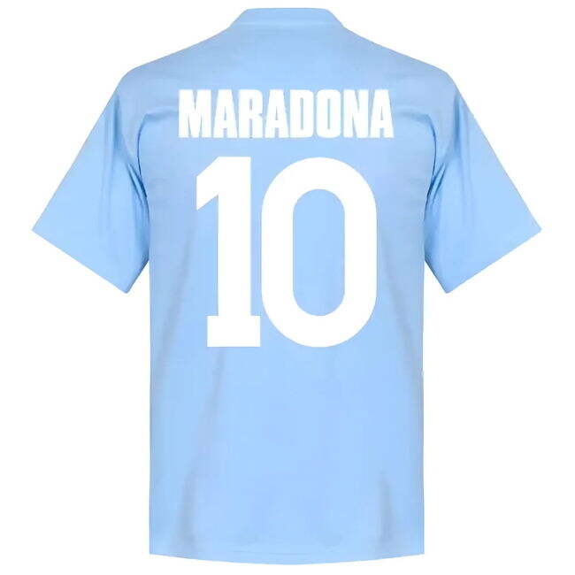 Genuine Napoli Football T-shirt N. Maradona #10 Trendy Fan Favor (v8)