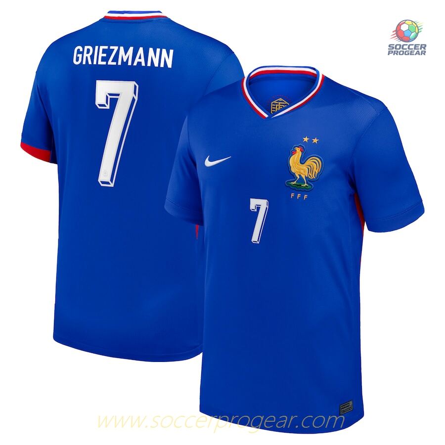 Children's French Team Home Soccer Shirt 2024-2025 Collection Season Griezmann
