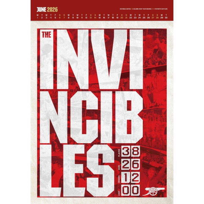 Arsenal FC Deluxe Calendar 2026 (Collector's Item)