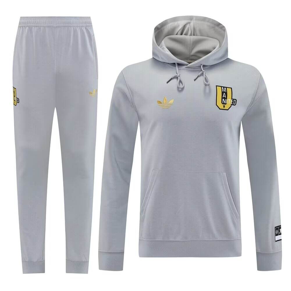 Manchester United 2526 Grey Hoodie Suit - Official Replica 22381
