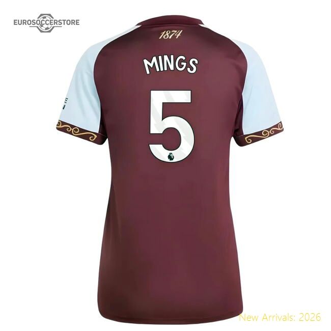 Aston Villa Mings Home Jersey English Football Performance Fabric