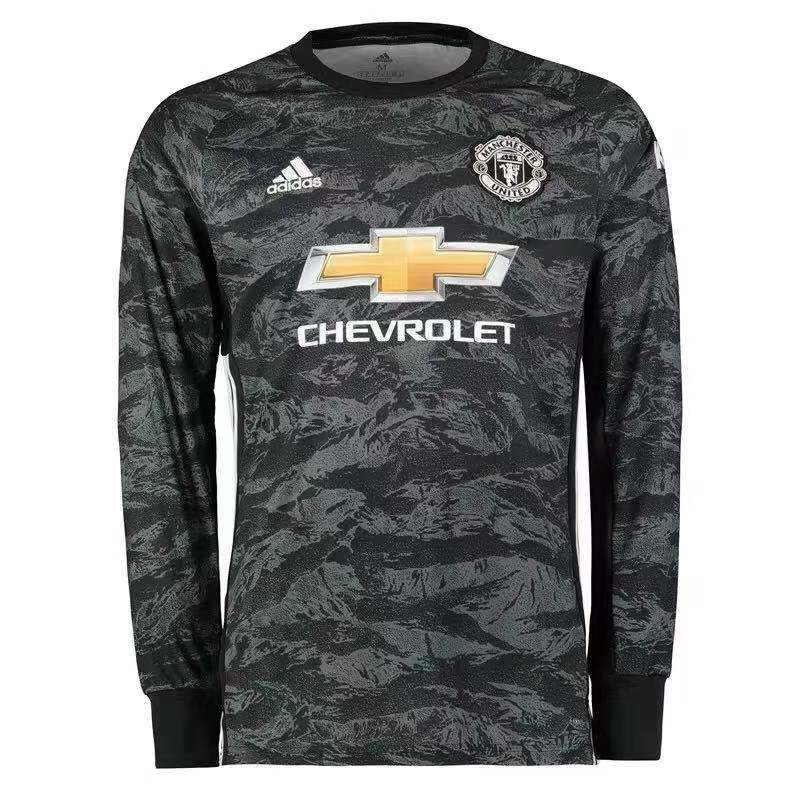 19-20 Manchester United Goalkeeper Black Long Sleeve Jersey Shirt -
