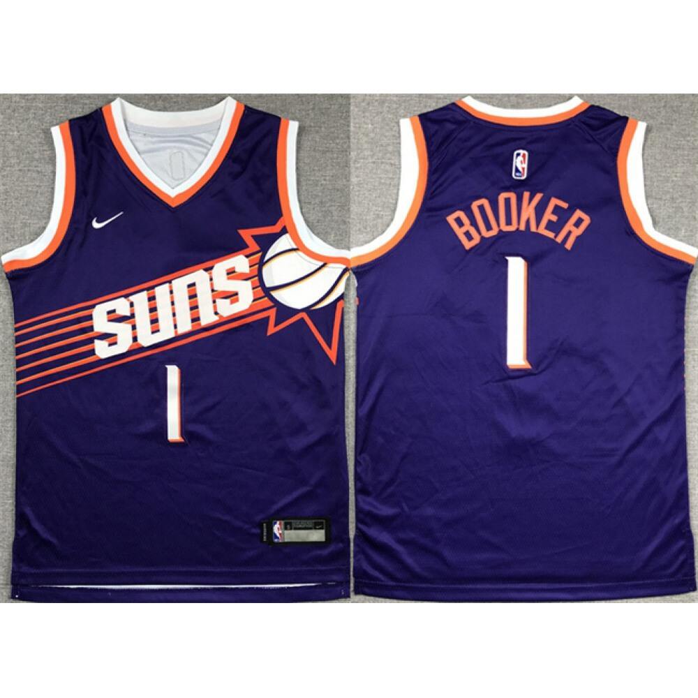 High-Quality Men's Phoenix Suns #1 Devin Purple Basketball Jersey