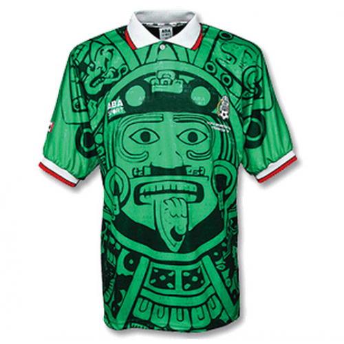 Mexico Retro Home 1998 Green Soccer Jersey Shirt - Official Replica