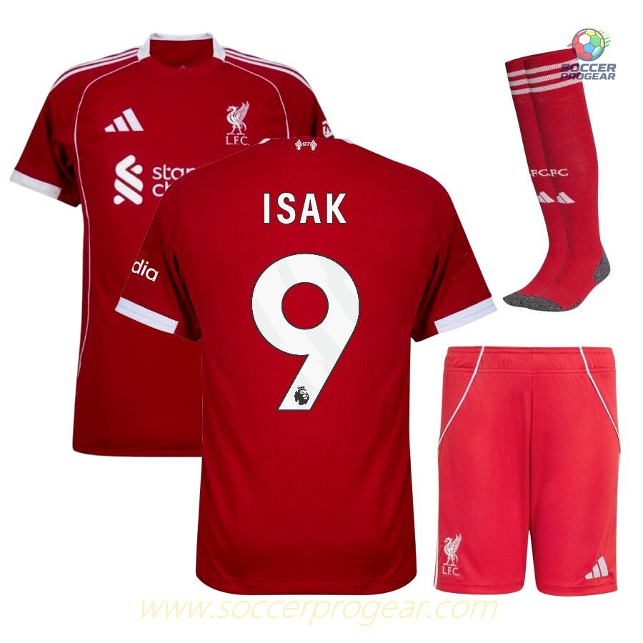 Liverpool Home Football Shirt 2025-2026 Season Isak