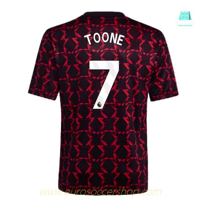 2024-2025 Man Utd Pre-Match Shirt (Black) - Kids (Toone 7)