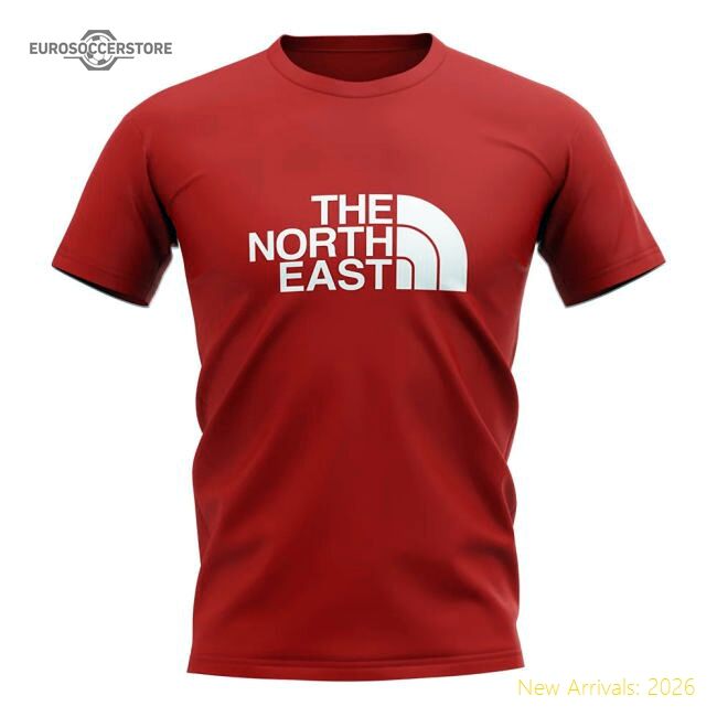 Premium Middlesbrough The North East T-shirt (red) - Premium Quality