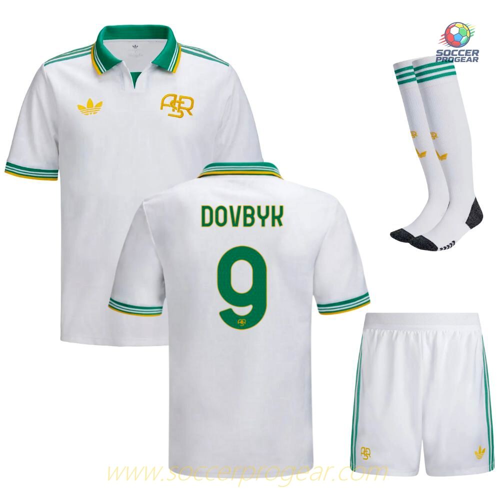 AS Roma Third Children Soccer Uniform Team Jersey 2025-2026 Season Dovbyk