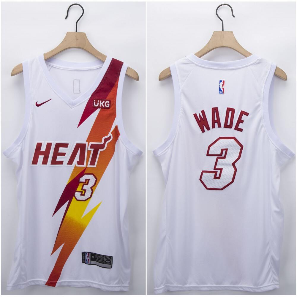 Fan Favorite Top-Grade Men's MIA #3 Dwyane White Basketball Jersey