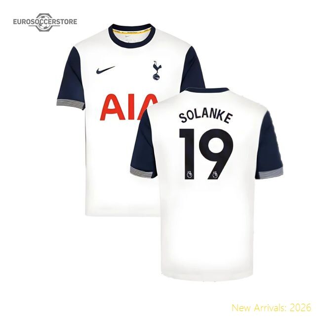 Official 2024-2025 Tottenham Hotspur Home Shirt (solanke 19)