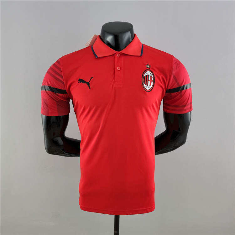 Genuine AC Milan 2223 Red Polo Shirt - Official Replica 9115