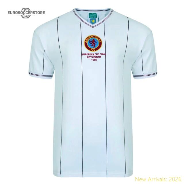 Premium Score Draw Aston Villa 1982 Euro Final Retro Football Shirt