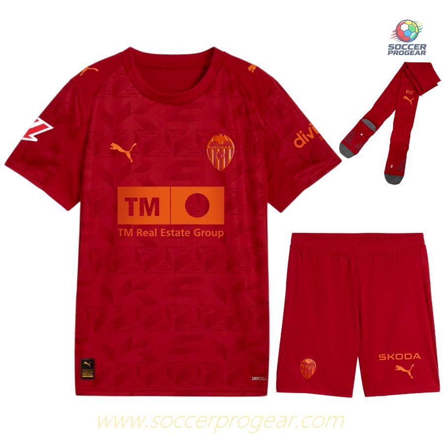 FC Valencia Away Childrenren's Football Kit Football Jersey 2025-26 Edition