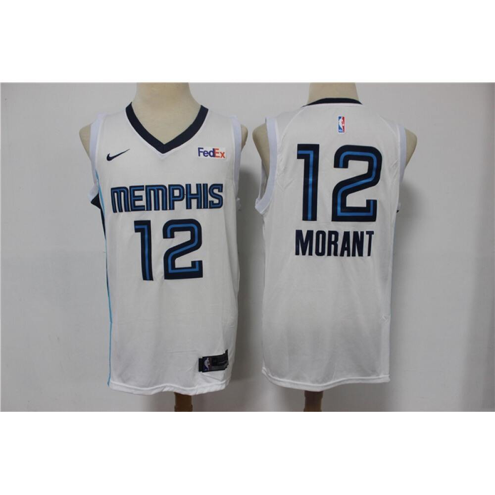Collector's Item Men's Grizzlies #12 Ja White Basketball Jersey