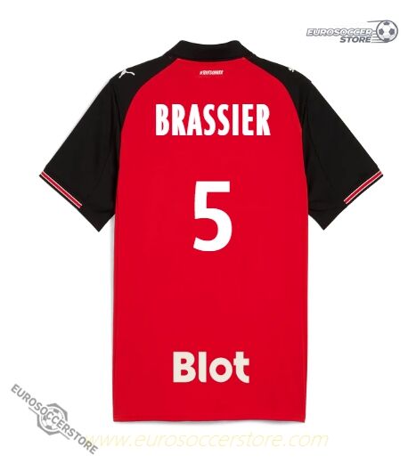 Rennes Home BRASSIER 5 Jersey 25-26 Season