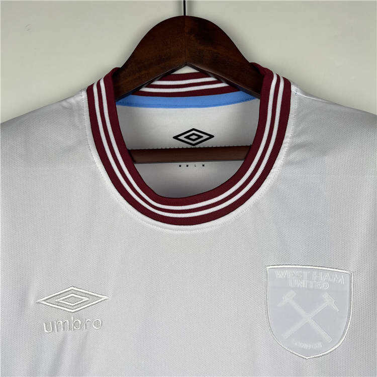 West Ham United 2324 Football Shirt Away White Soccer Shirt -