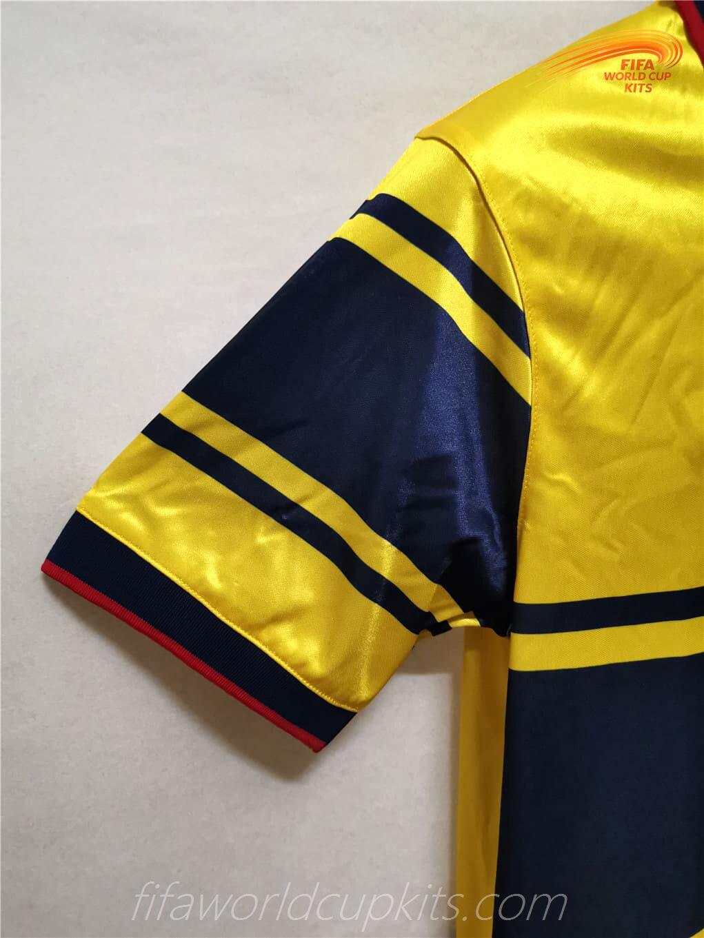 Arsenal 97-98 Away Yellow Football Kit
