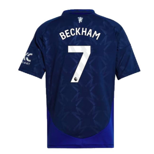 Top Tier Football Man Utd Away Shirt Kids Beckham #7 Fresh Look De...