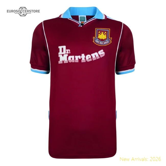 Official Score Draw West Ham United 2000 Retro Football Shirt