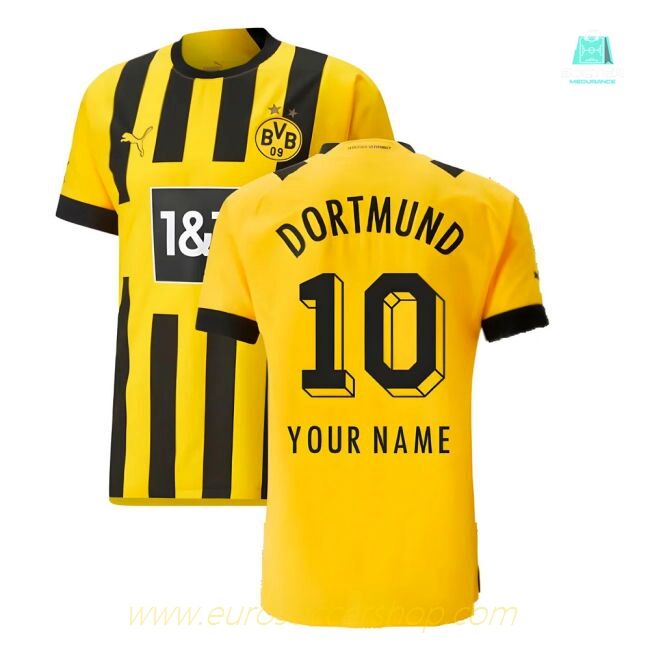 2022-2023 Borussia Dortmund Authentic Home Shirt (Your Name)